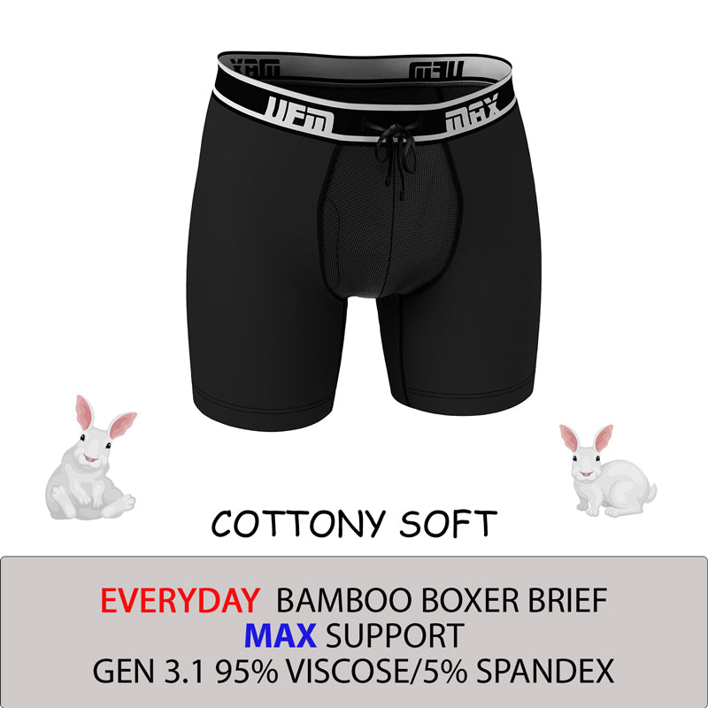 Parent UFM Underwear for Men Everyday Bamboo 6 inch Max Boxer Brief Multi 800