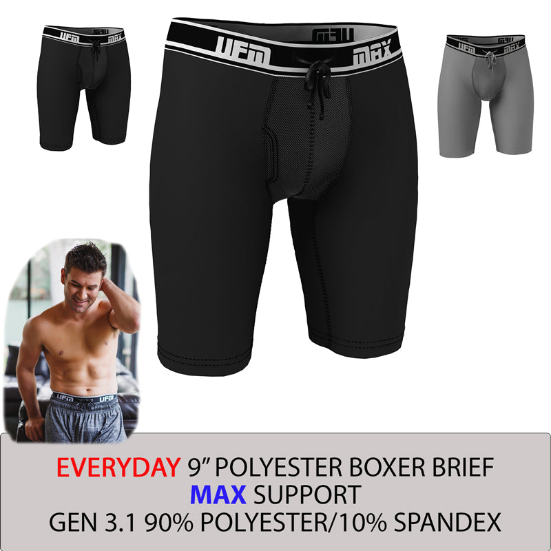 UFM Underwear for Men 9 inch Boxer Brief Collection-Patented Support